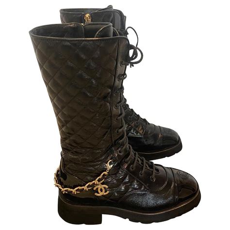 boot chanel price|Chanel leather boot with heel.